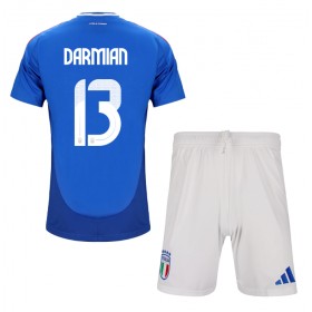 Italia Matteo Darmian #13 Hjemme skjorte til barn EM 2024 Kortermet (+ korte bukser)